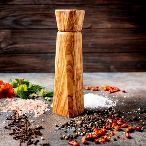 Pepper Mill Grinder, Pepper Mills, Pepper Mill Olive Wood, Salt Mill, Salt and Pepper Shaker, Vintage Pepper Shaker, Pepper Grinder Handmade