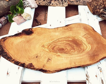 Rustic Olive Wood Cutting Board, Live Edge Natural Cutting Board, Rustic Cheese Board, Extra Rustic Bread Board, Board Country Home Decor