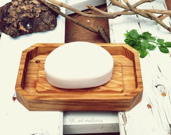 Handmade Olive Wood Soap Dish, Artisan Design, BfCart