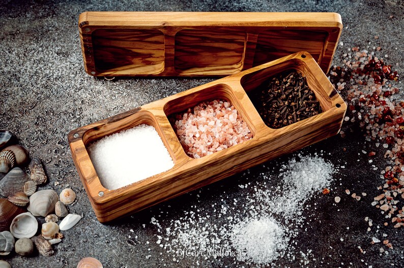 Large Salt Shaker With a Useful Lid and 3 Compartments of Etsy