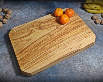 Large Charcuterie Board Handmade Olive Wood, Big Cutting Boards Wooden Large, Charcuterie Serving of Large Size and Unique Design