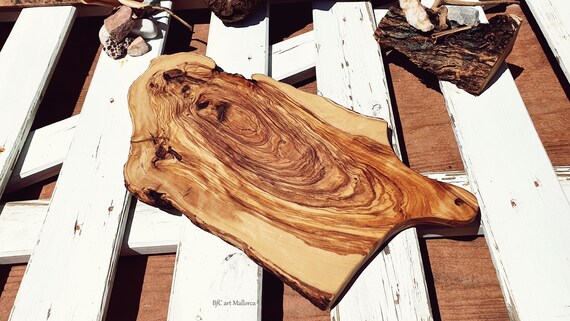 Natural Cutting Board, Rustic Olive Wood Cutting Board, Rustic