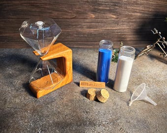 Olive Wood Wedding Sand Ceremony Set: Personalized Unity Ritual Kit