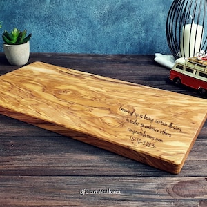 Cutting Boards Olive wood Personalised, Charcuterie Board Serving Appetizers and Cheese Trays, Cheese board personalised Kitchen Gift
