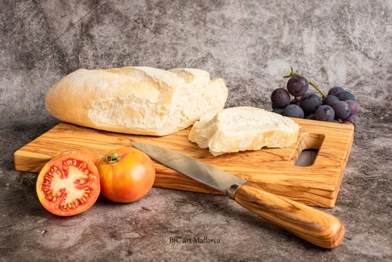 Tagliere formaggi e coltello in legno di Ulivo - Arte Legno