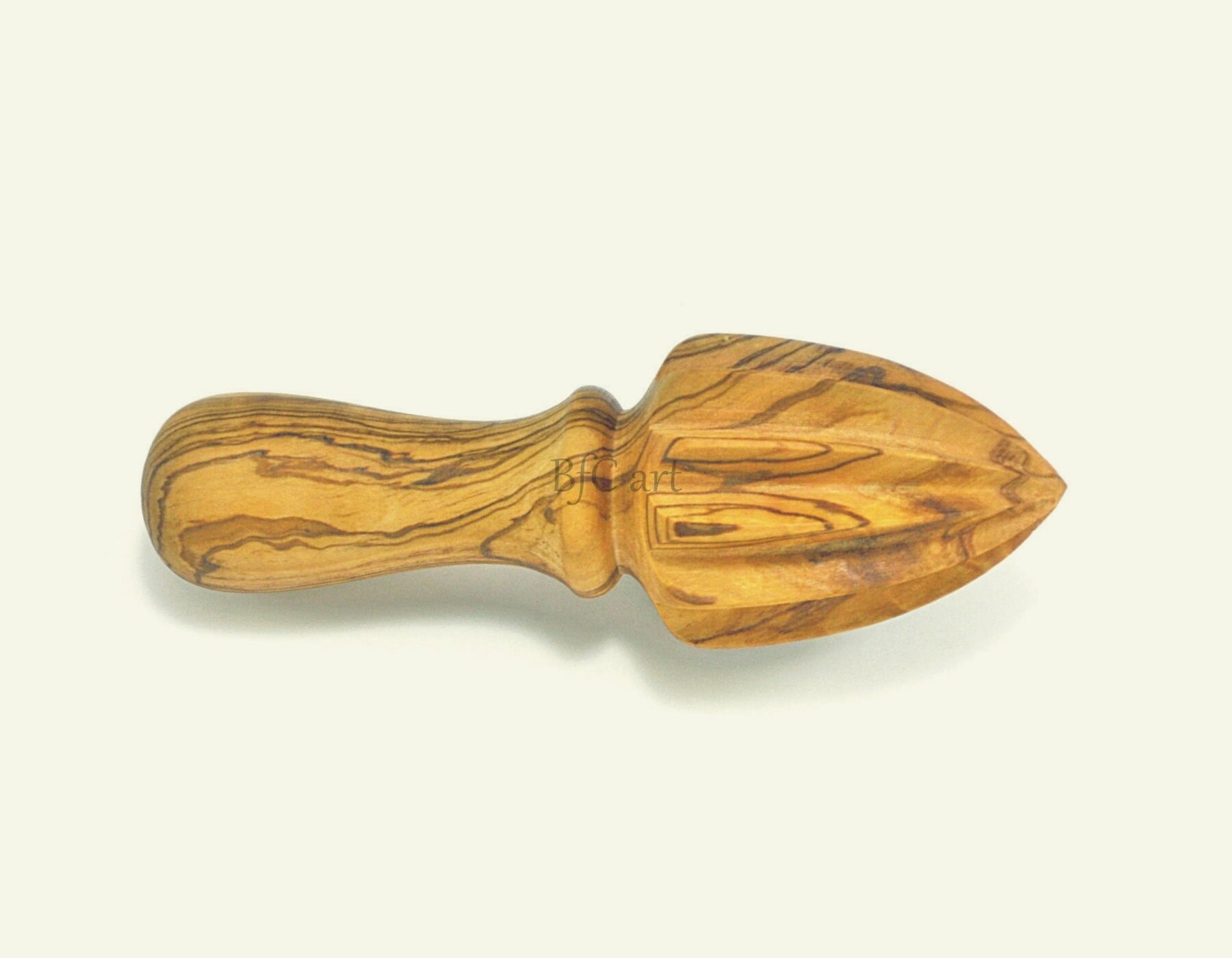 Presse-agrumes En Bois D'olivier Massif - Fait Main, Grain Unique - Pour Citrons, Oranges (environ 15 Cm)