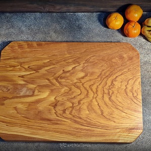 Large Charcuterie Board Handmade Olive Wood, Big Cutting Boards Wooden Large, Charcuterie Serving of Large Size and Unique Design image 8
