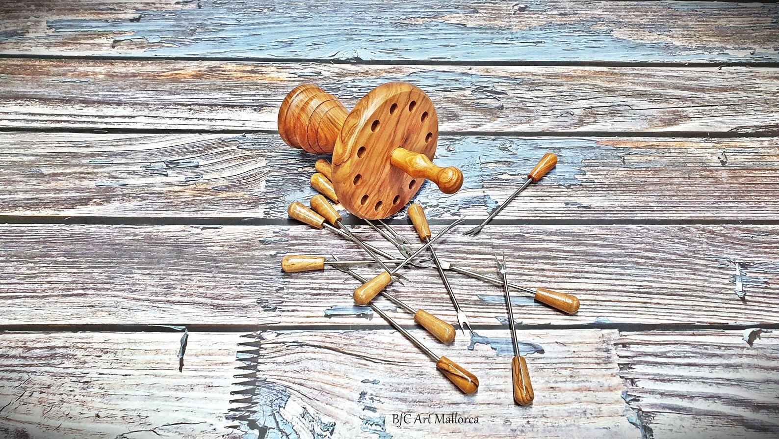 Skewer Holder Olive Wood Fruit Skewers Skewer Sticks Etsy