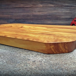 Large Charcuterie Board Handmade Olive Wood, Big Cutting Boards Wooden Large, Charcuterie Serving of Large Size and Unique Design image 7