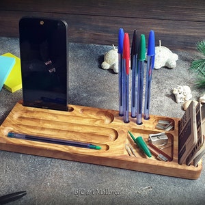 Dock Station olive wood for Gifts for boyfriend Gift for Husband Tech accessories, desk organizer docking station wood docking station men