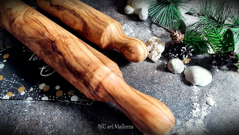 BfCartMallorca Olive Wood Rolling Pin - Thumbnail 2