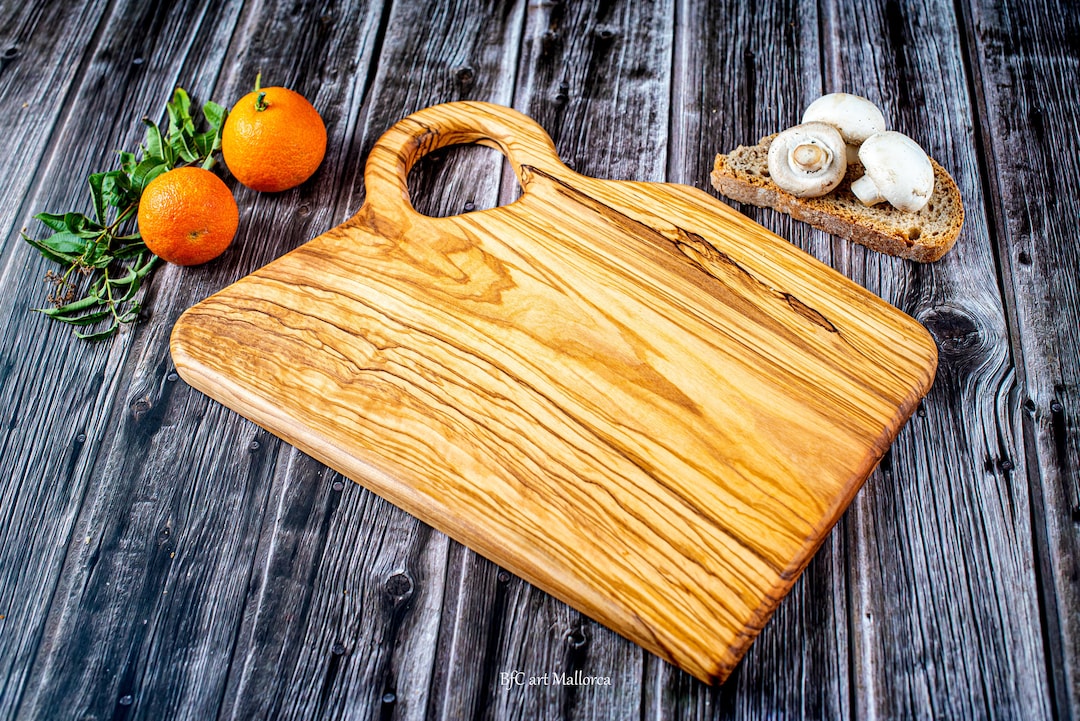 Custom Cutting Board With Handle, Olive Wood Chopping Boards, Olive