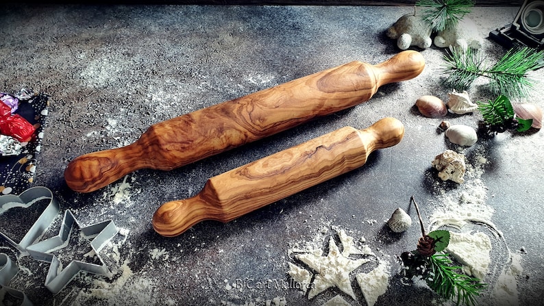 BfCartMallorca Olive Wood Rolling Pin - Thumbnail 5