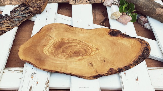 Natural Large Cutting Board, Rustic Olive Wood Cutting Board