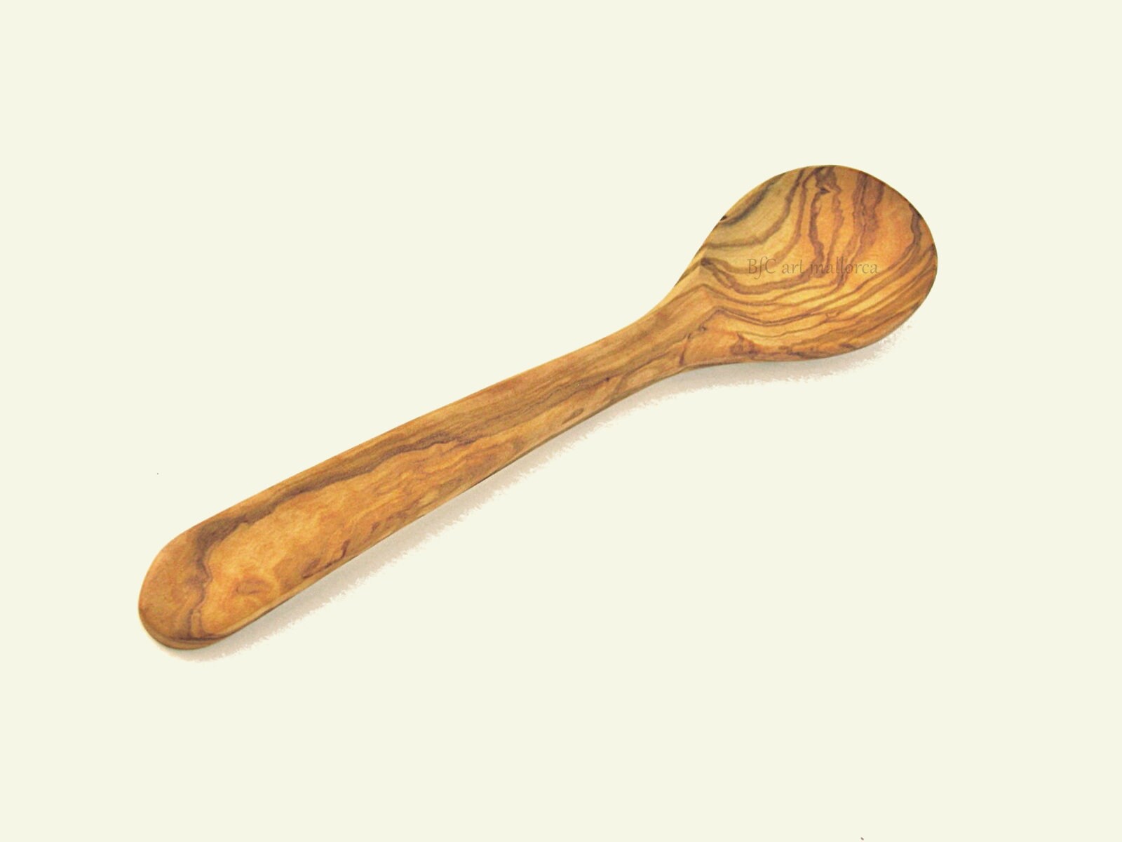 Olive Wood Spoon Kitchen Round Spoon Antiscratch Spoon Etsy