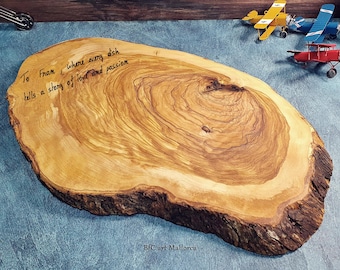 Custom Olive Wood Cutting Board: Rustic Kitchen Decor