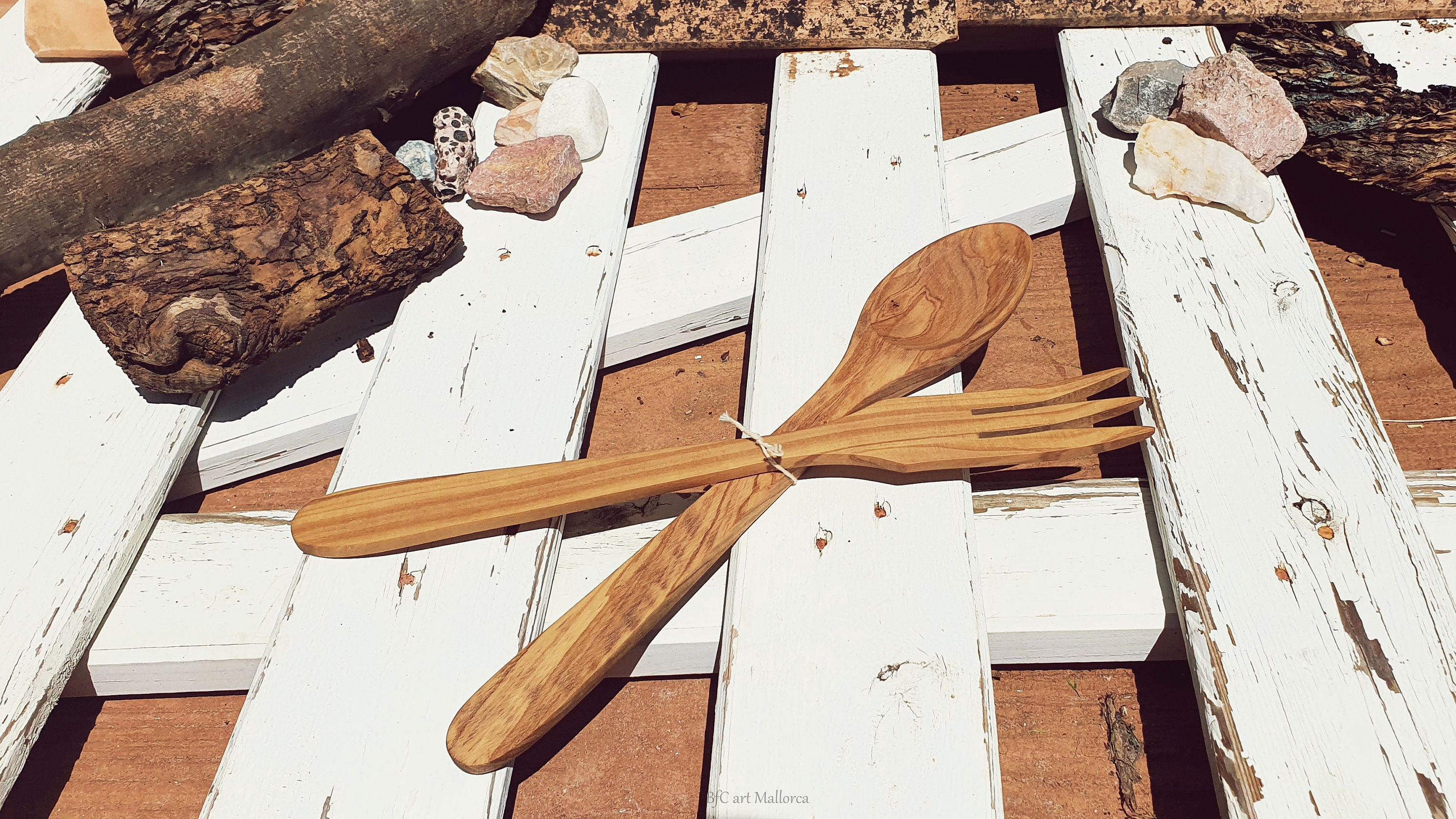 Holzlöffel und Gabel Küchen set Holzlöffel und Gabel Set | Etsy