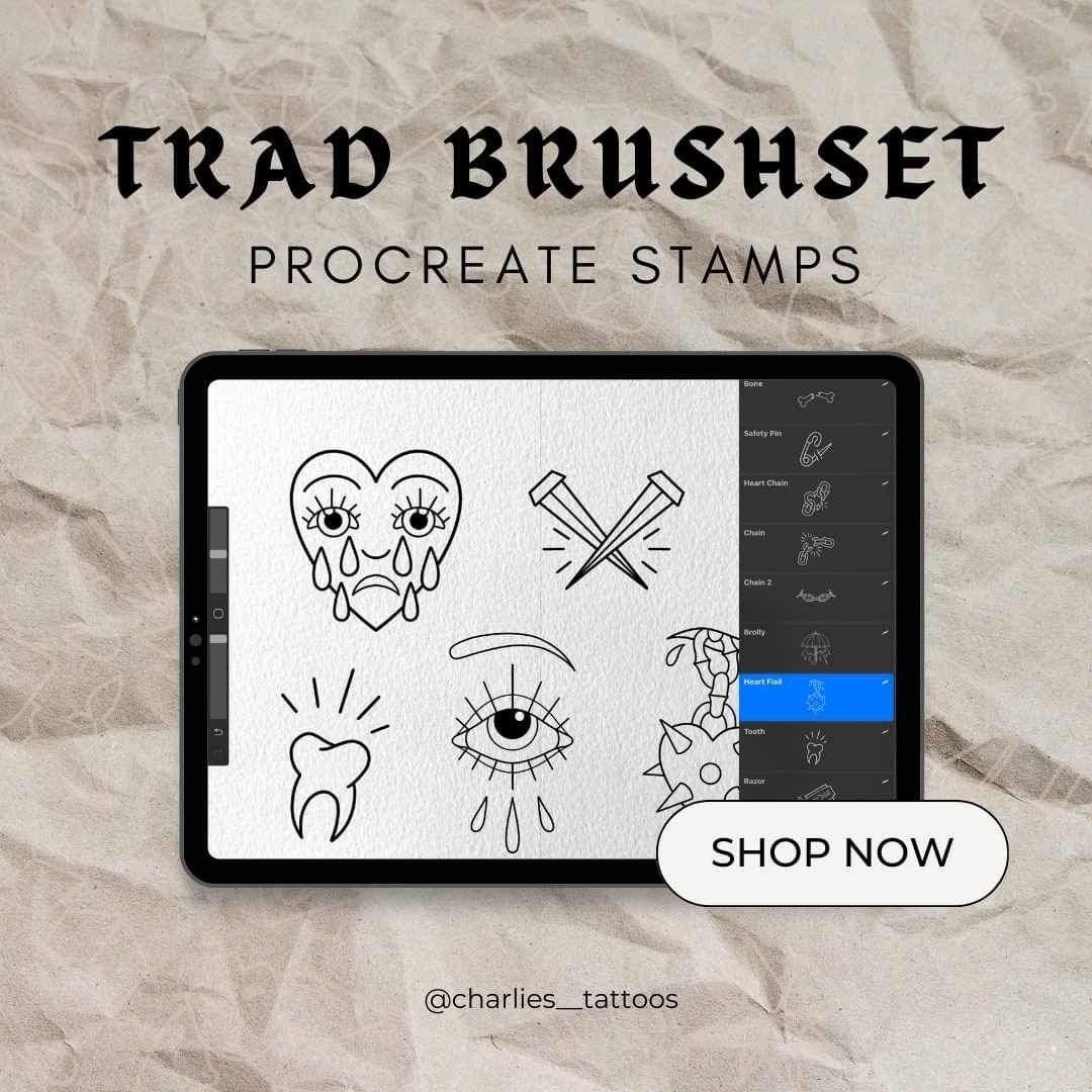 Traditional Tattoo Stamps Procreate Brushes - Etsy