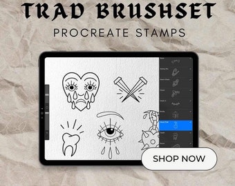 Traditional Tattoo Stamps Procreate Brushes