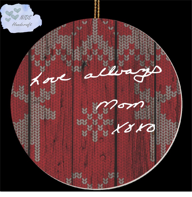handwritten keepsake gift Handwriting keepsake memorial ornament handwriting gift