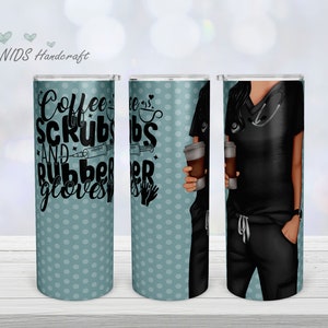 Coffee scrubs and rubber gloves, school nurse gift, nurse appreciation, nurse costume, nurse scrub, nurse graduation, nurse gift, nurse mug