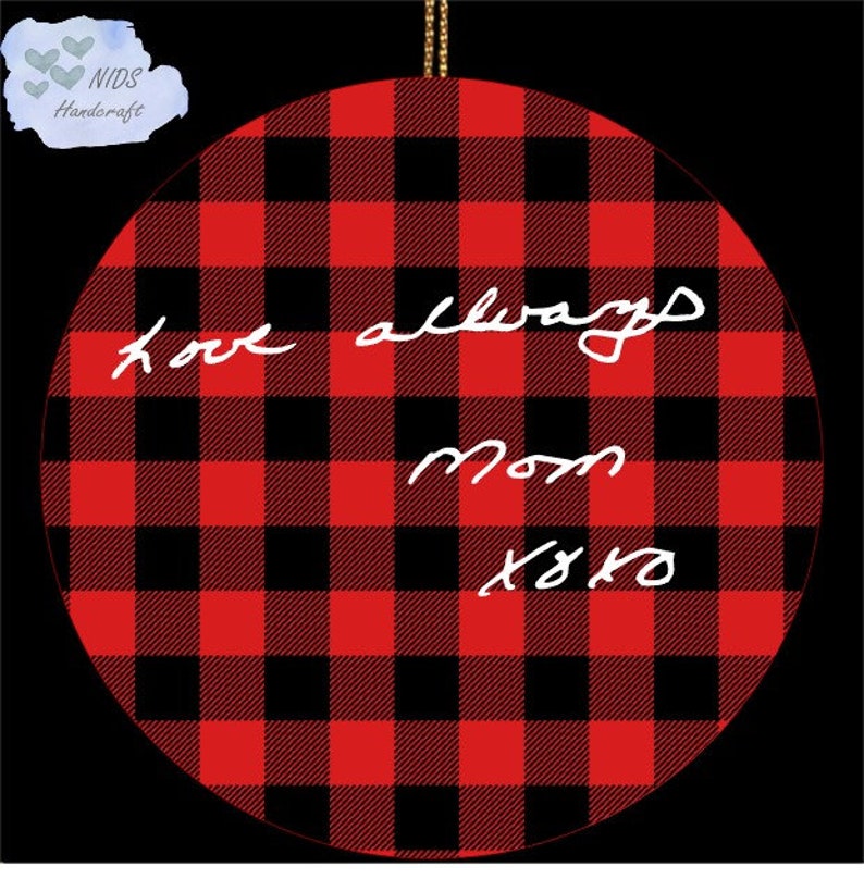 handwritten keepsake gift Handwriting keepsake memorial ornament handwriting gift