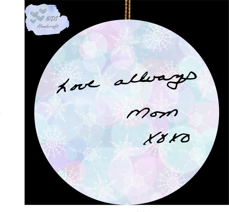 handwritten keepsake gift Handwriting keepsake memorial ornament handwriting gift