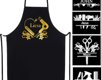 Hairdresser apron, Hairdresser gift, Salon Apron, Salon gift, hairstylist gift, custom hair stylist gift, hair stylist apron, personalized