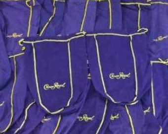 Mixed Lot of 6 Crown Royal Bags 1.75L xl Size 3 Green /& 3 Purple 13/" Extra Large