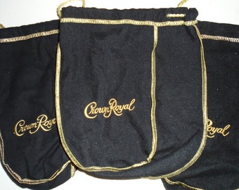 Mixed Lot of 6 Crown Royal Bags 1.75L xl Size 3 Green /& 3 Purple 13/" Extra Large