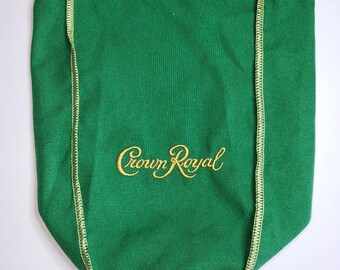 Crown Royal Bag Nur Mit Kordelzug – Grün, Ca. 23x14 Cm, Für Basteln, Würfel & Geschenke