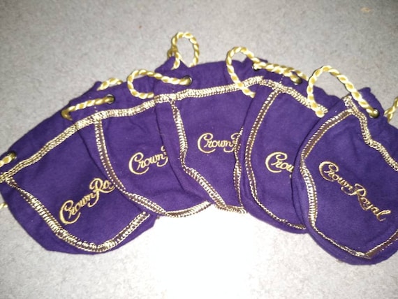 Lot of 4 Crown Royal Bags Purple 