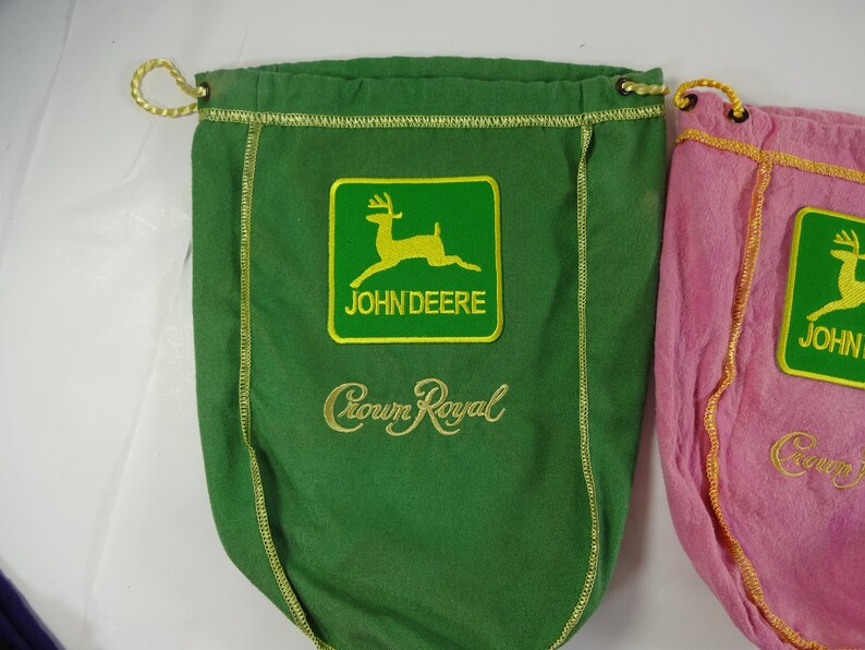 Custom Crown Royal John Deere Drawstring Bag Choice of Color Etsy