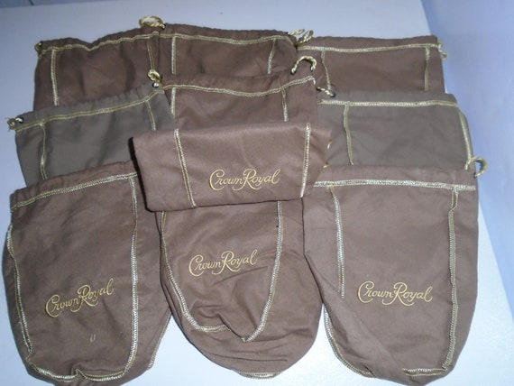 Crown Royal Vanilla Brown Bags 750ml-1L Medium Size 8-9"