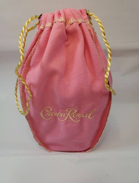 Crown Royal Pastel Pink Drawstring Bag 9" inch Sized 750ml for Crafts, storage Etc