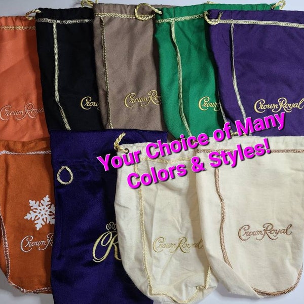 Crown Royal Bags Your Choice of Many Colors / Styles Variety Build a Collection!   III