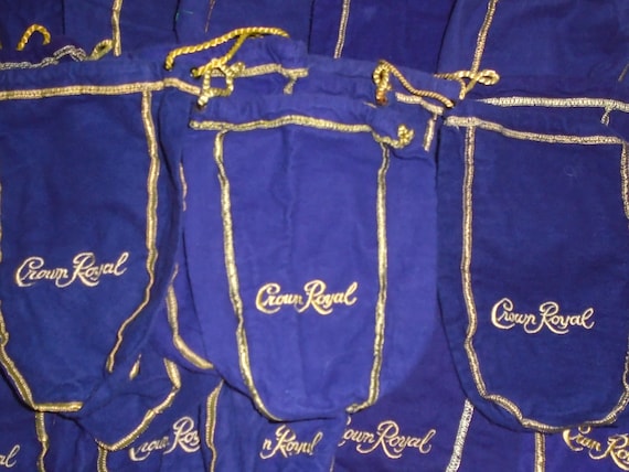 Purple Crown Royal Old School Flannel Bags(8-9")