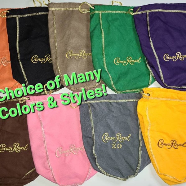 Crown Royal Bags Your Choice of Many Colors / Styles Variety Build a Collection! I