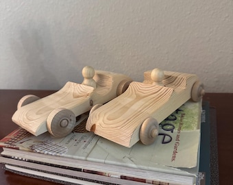 Wooden Toy Cars: Vintage Inspired Toy for Montessori Play