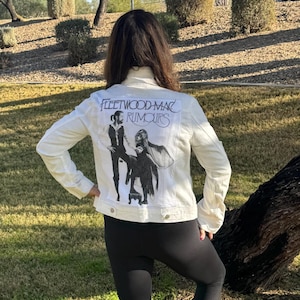 Reworked White Denim Jacket