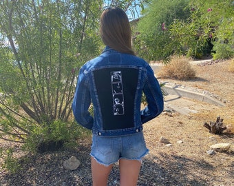OOAK Beatles Abbey Road Upcycled Vintage Denim Vest