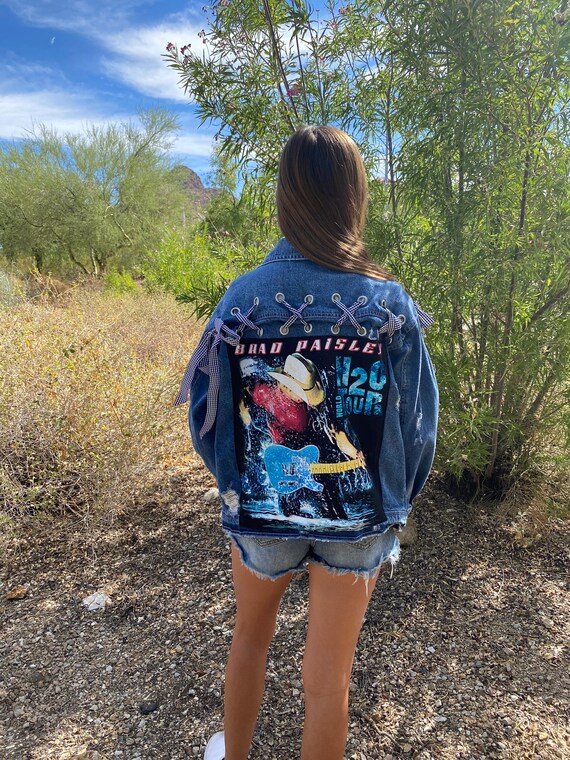 Reworked Denim Jacket - Etsy Reworked Denim Jacket - Etsy
