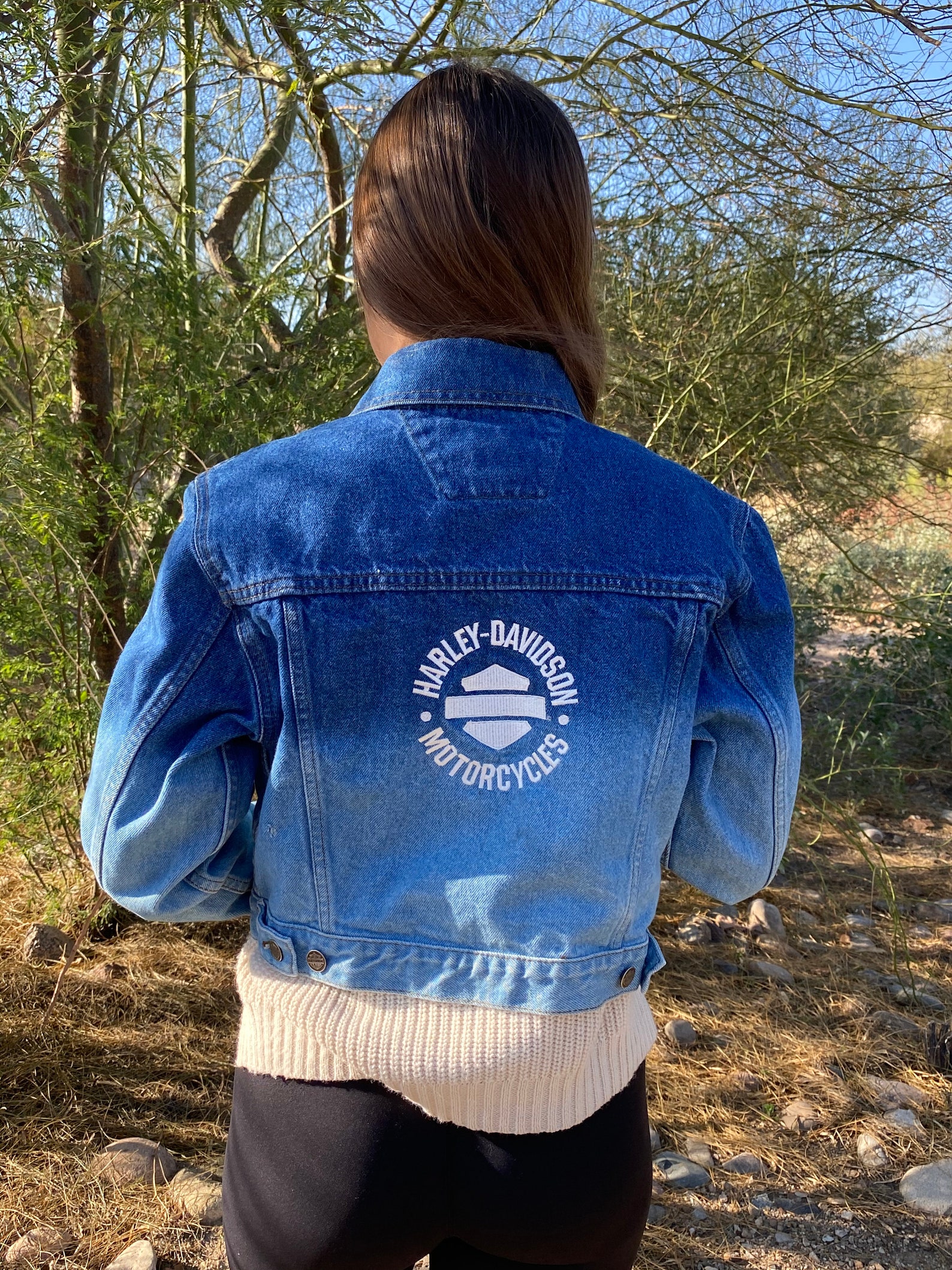 vintage harley davidson denim jacket