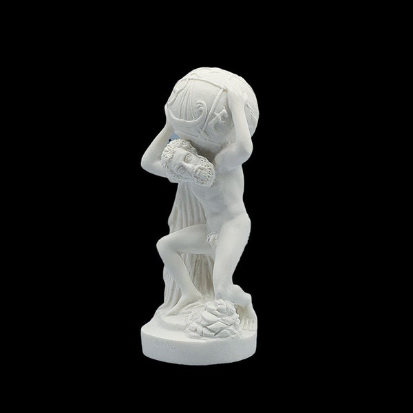 ATLAS Sculpture Greek Roman Mythology Marble Handmade Figurine Classical Craft Statue 18cm - 7.09 inches