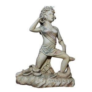 Medusa statue vintage aged color statue 19cm Monster Sculpture
