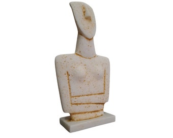 Female Cycladic Idol Sculpture Greek Handmade Statue