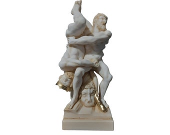 Hercules and Diomedes Statue Alabaster