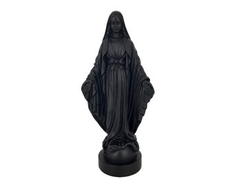 Virgin Mary Sculpture Alabaster Religious Greek Handmade Statue 17cm