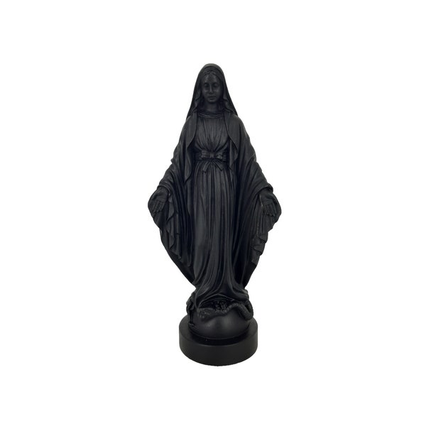 Virgin Mary Sculpture Alabaster Religious Greek Handmade Statue 17cm