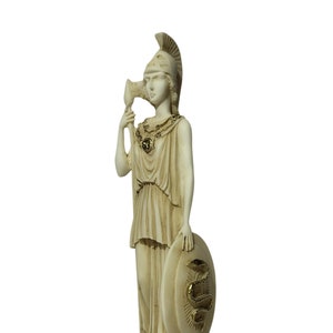 Classic Athena Goddess Statue Handmade Alabaster Sculpture 19cm